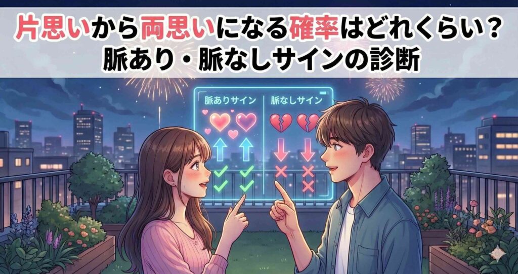 片思いから両思いになる確率はどれくらい?脈あり・脈なしサインの診断