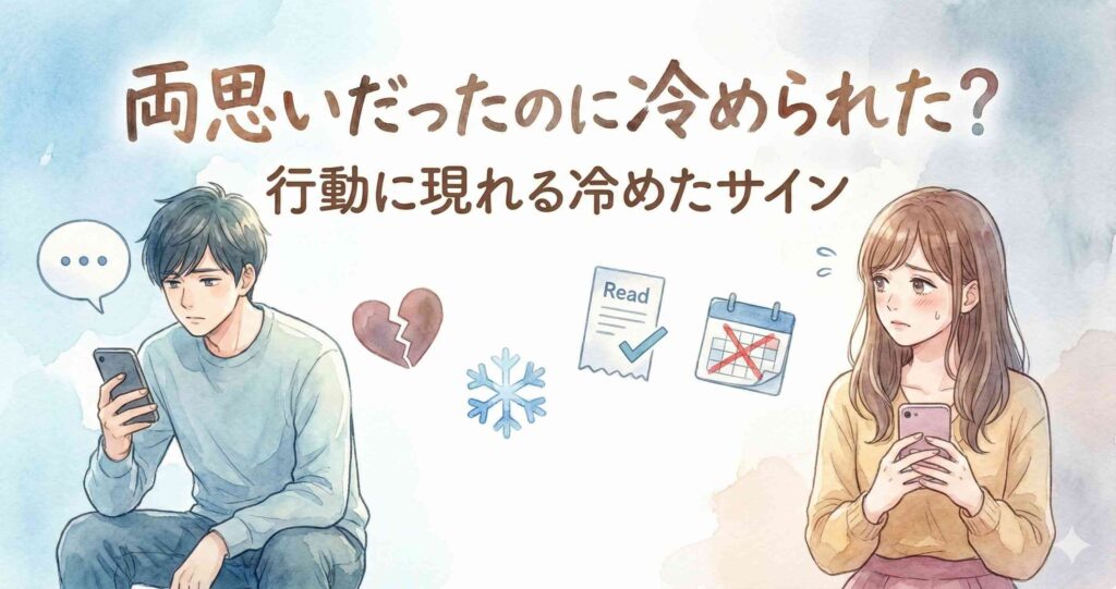 両思いだったのに冷められた?行動に現れる冷めたサイン