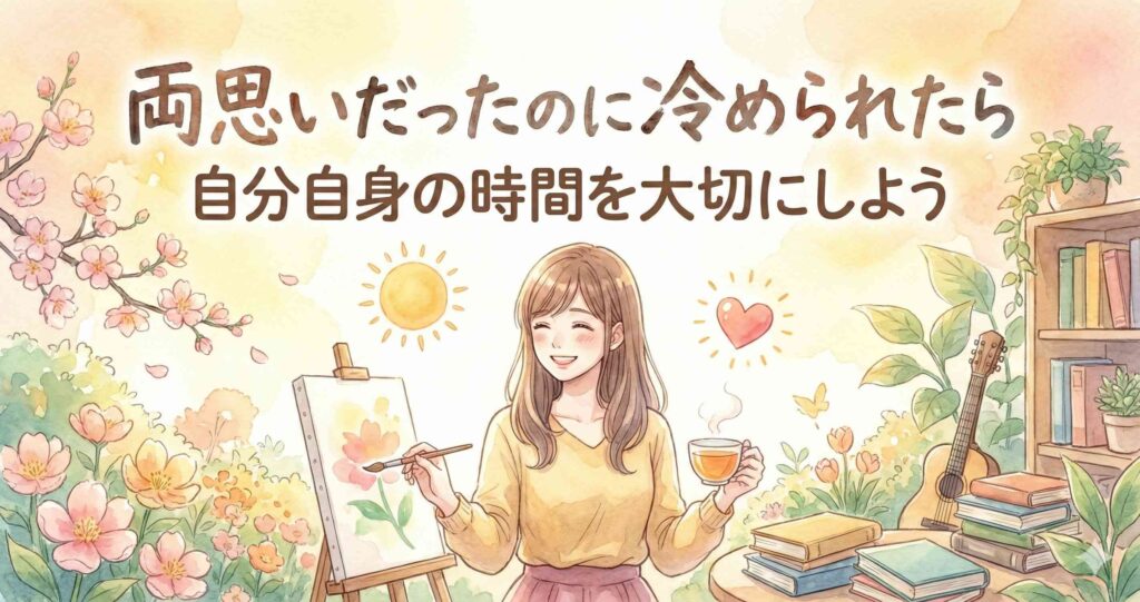 両思いだったのに冷められたら自分自身の時間を大切にしよう