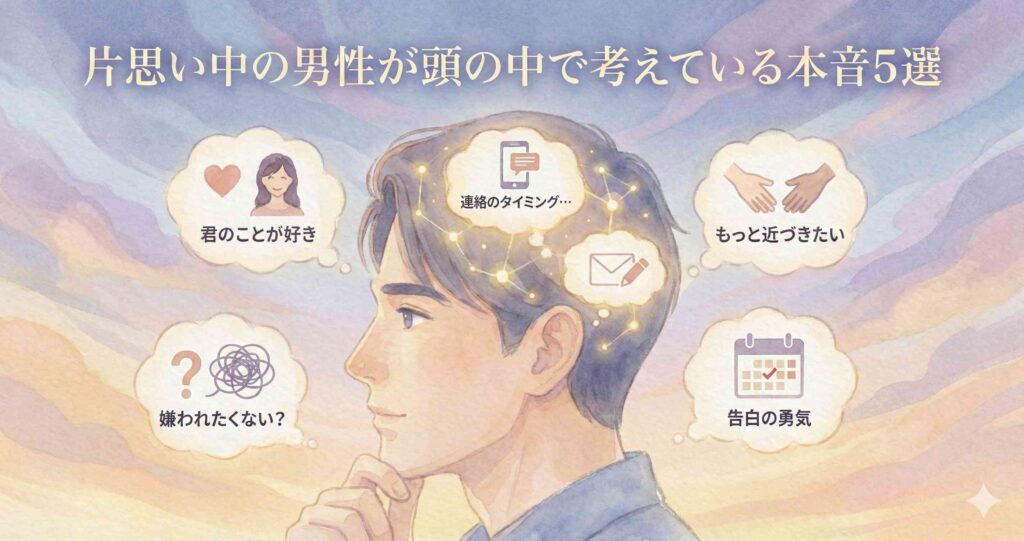 片思い中の男性が頭の中で考えている本音5選