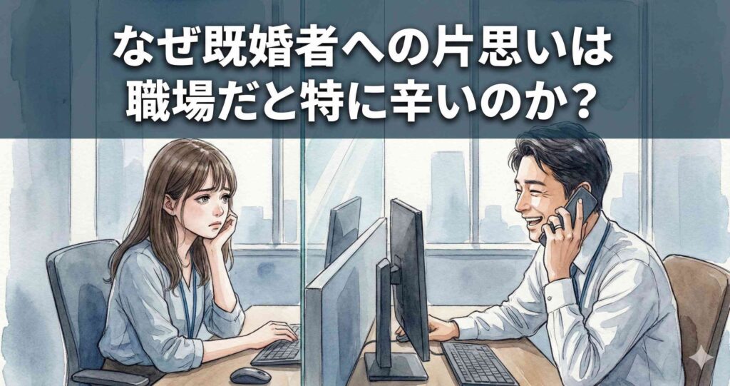 なぜ既婚者への片思いは職場だと特に辛いのか?