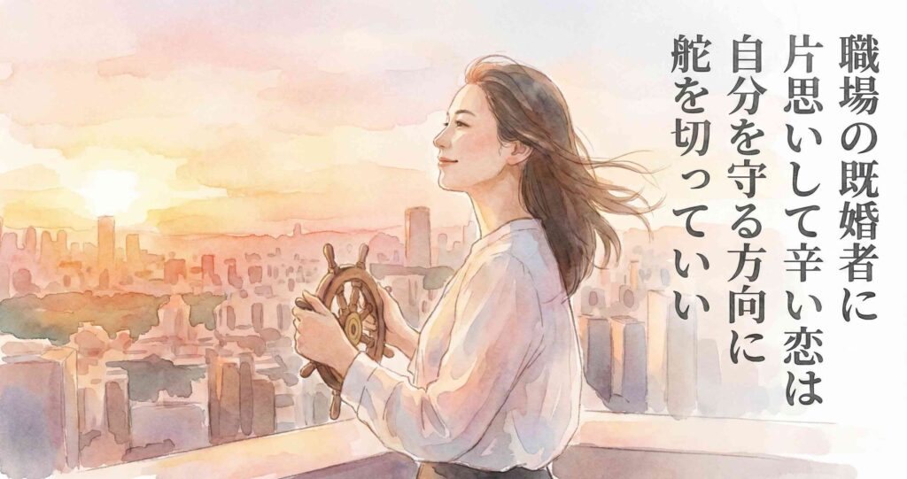 職場の既婚者に片思いして辛い恋は自分を守る方向に舵を切っていい