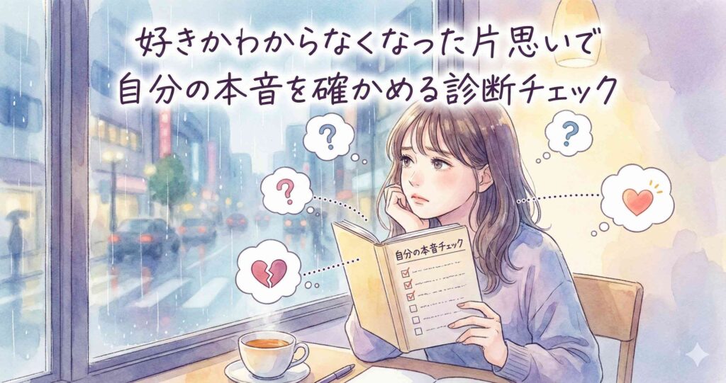 好きかわからなくなった片思いで自分の本音を確かめる診断チェック