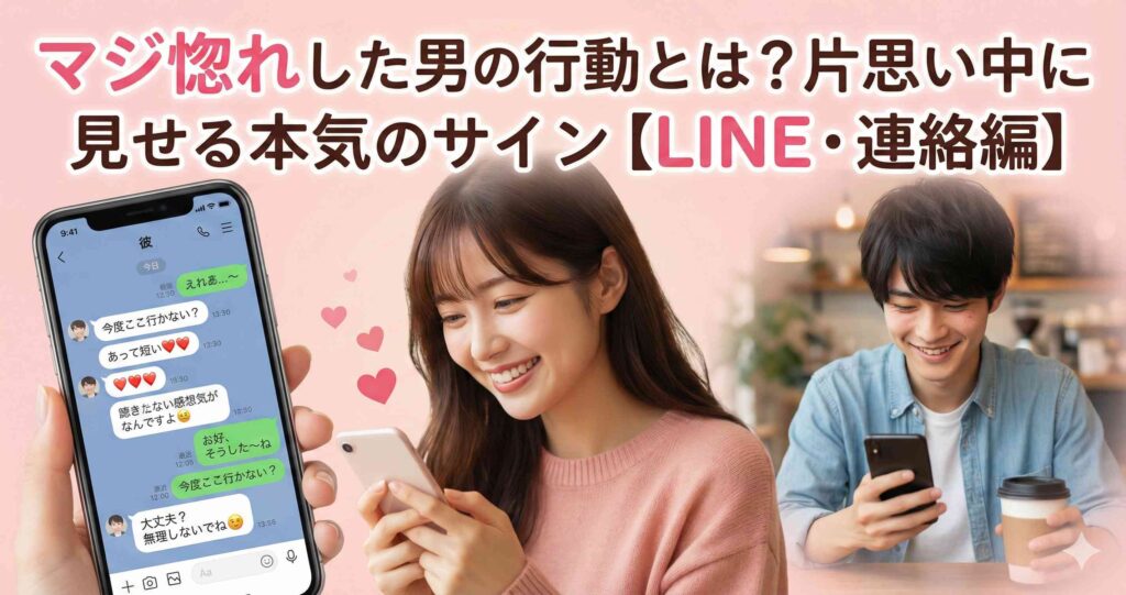 マジ惚れした男の行動とは?片思い中に見せる本気のサイン【LINE・連絡編】