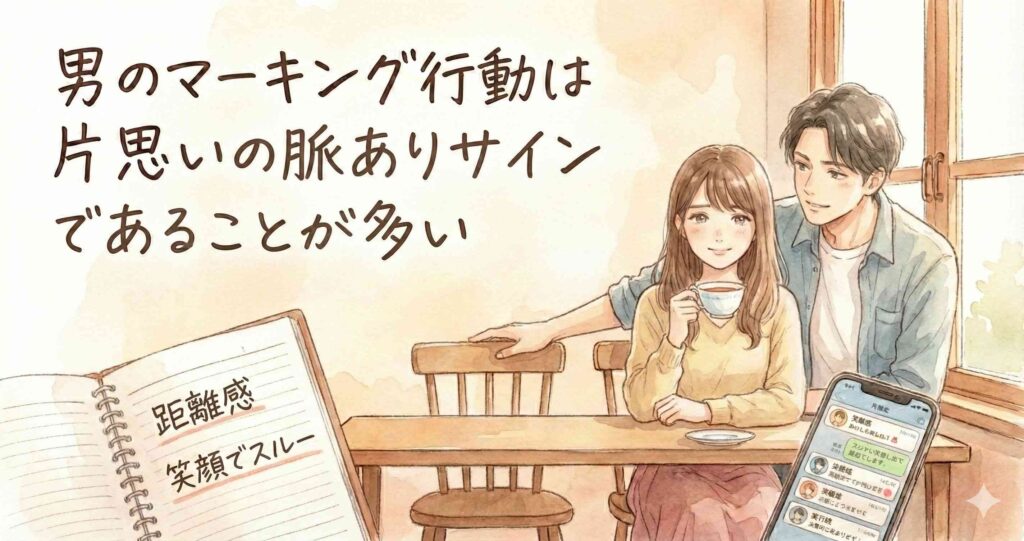 男のマーキング行動は片思いの脈ありサインであることが多い