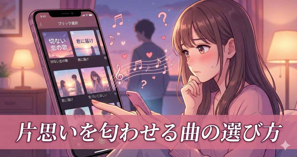 片思いを匂わせる曲の選び方