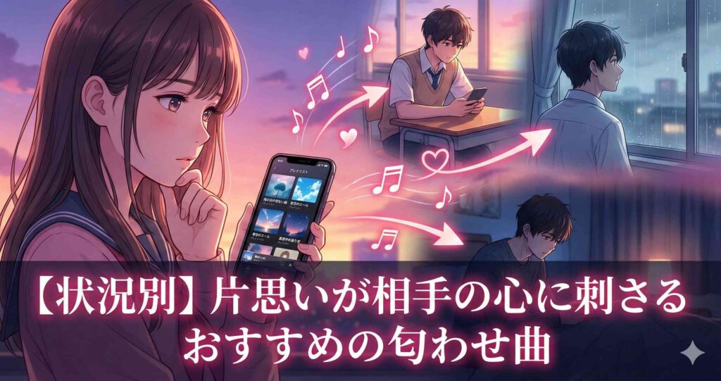 【状況別】片思いが相手の心に刺さるおすすめの匂わせ曲
