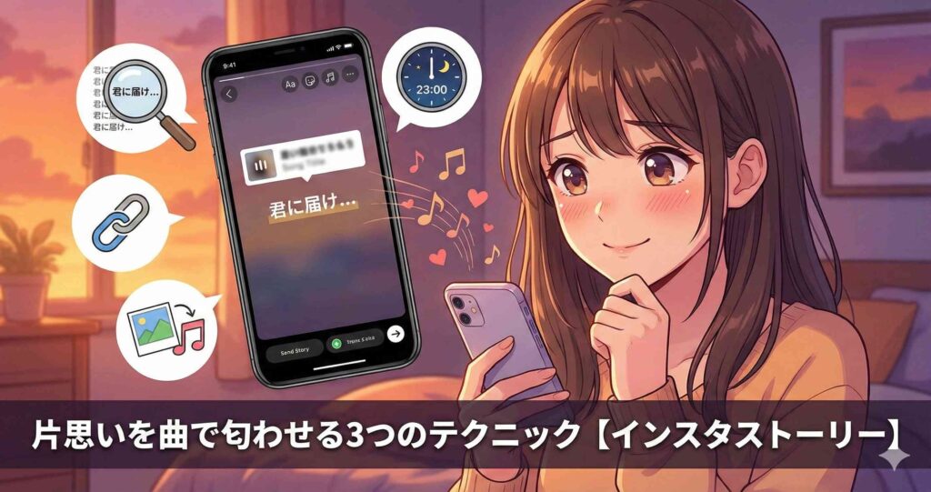 片思いを曲で匂わせる3つのテクニック【インスタストーリー】