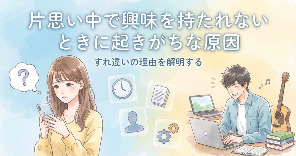 片思い中で興味を持たれないときに起きがちな原因