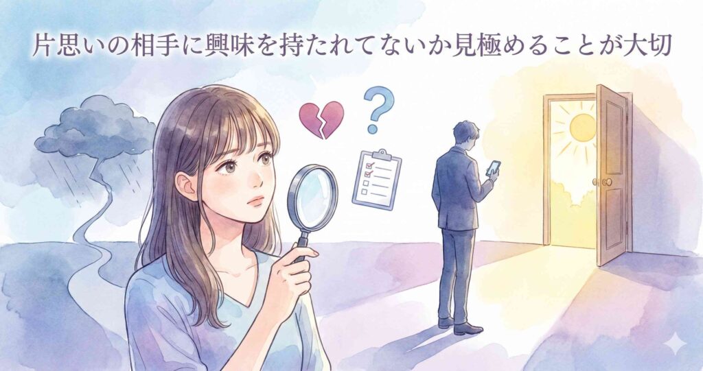 片思いの相手に興味を持たれてないか見極めることが大切