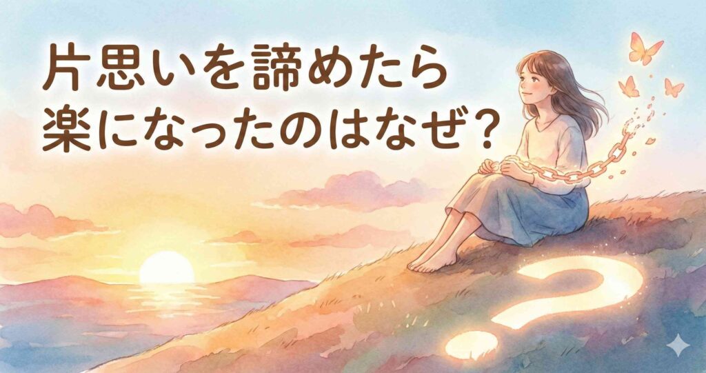 片思いを諦めたら楽になったのはなぜ?