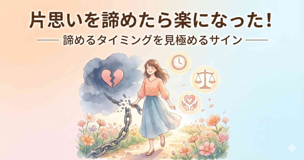 片思いを諦めたら楽になった!諦めるタイミングを見極めるサイン