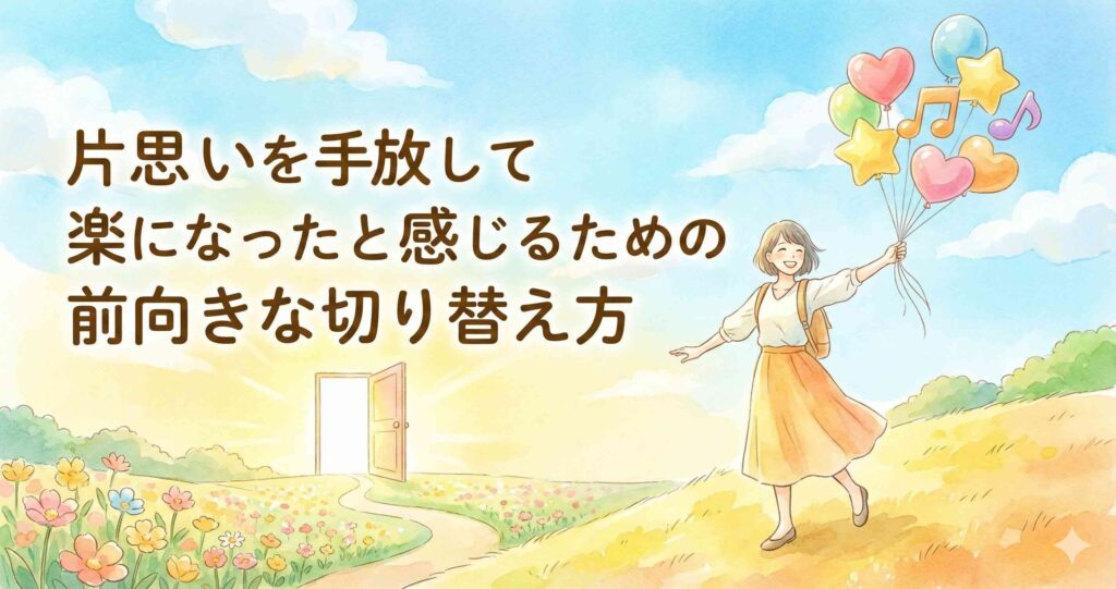 片思いを手放して楽になったと感じるための前向きな切り替え方