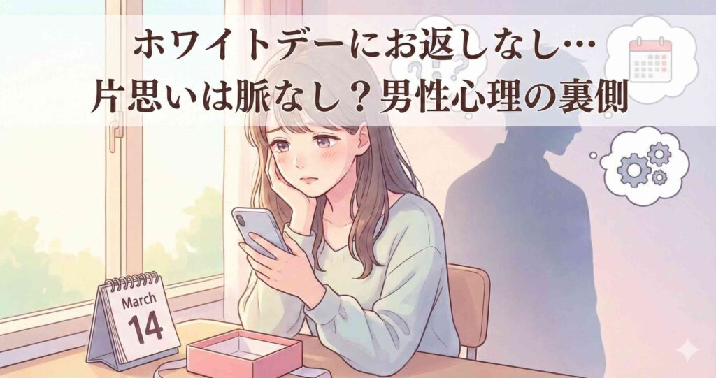 ホワイトデーにお返しなし…片思いは脈なし?男性心理の裏側