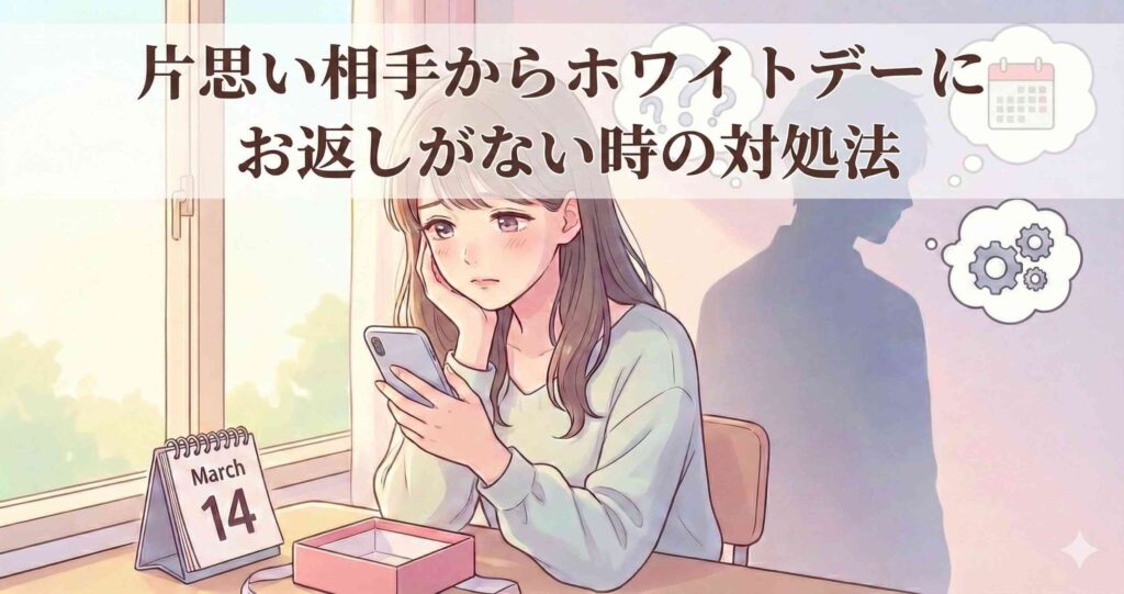 片思い相手からホワイトデーにお返しがない時の対処法