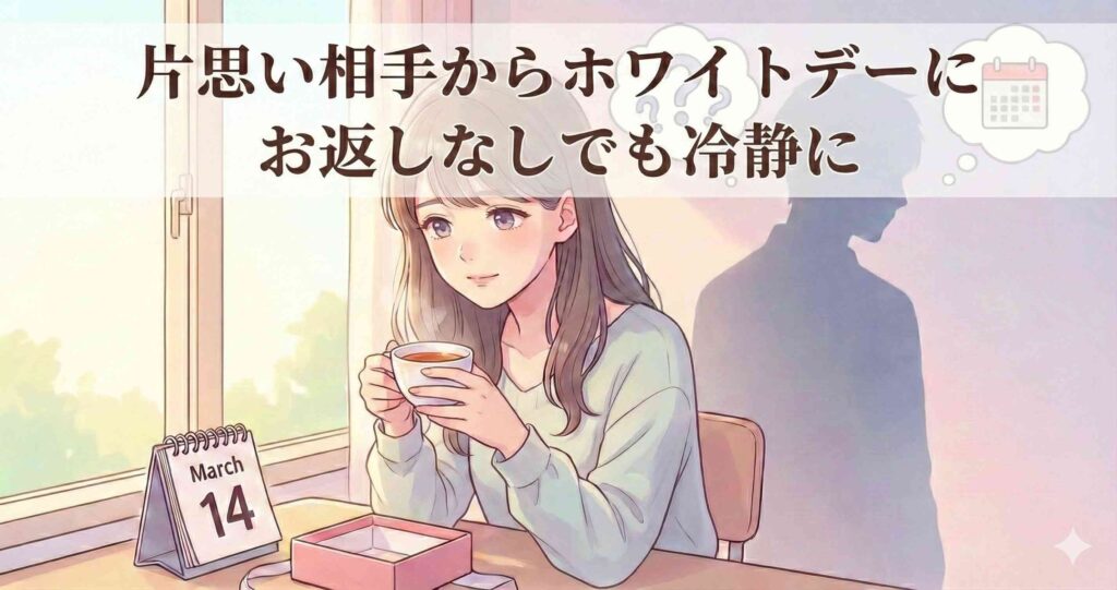 片思い相手からホワイトデーにお返しなしでも冷静に