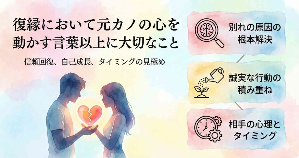 復縁において元カノの心を動かす言葉以上に大切なこと