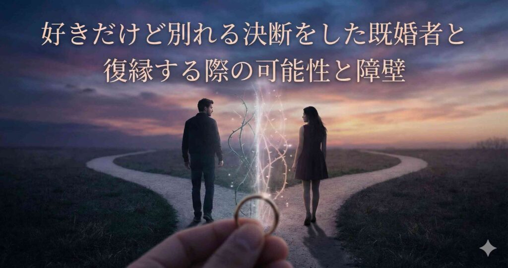 好きだけど別れる決断をした既婚者と復縁する際の可能性と障壁