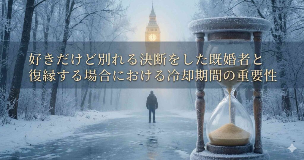 好きだけど別れる決断をした既婚者と復縁する場合における冷却期間の重要性