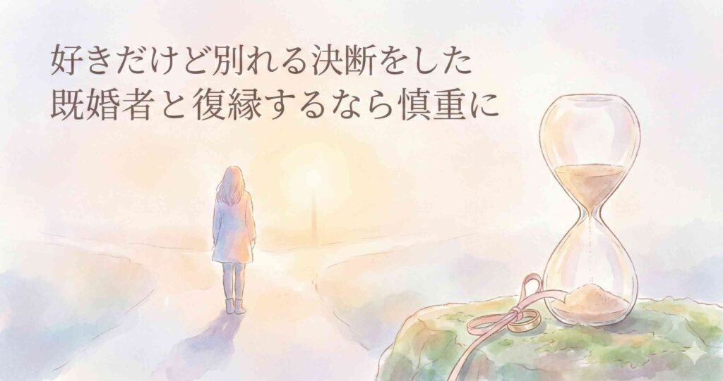 好きだけど別れる決断をした既婚者と復縁するなら慎重に