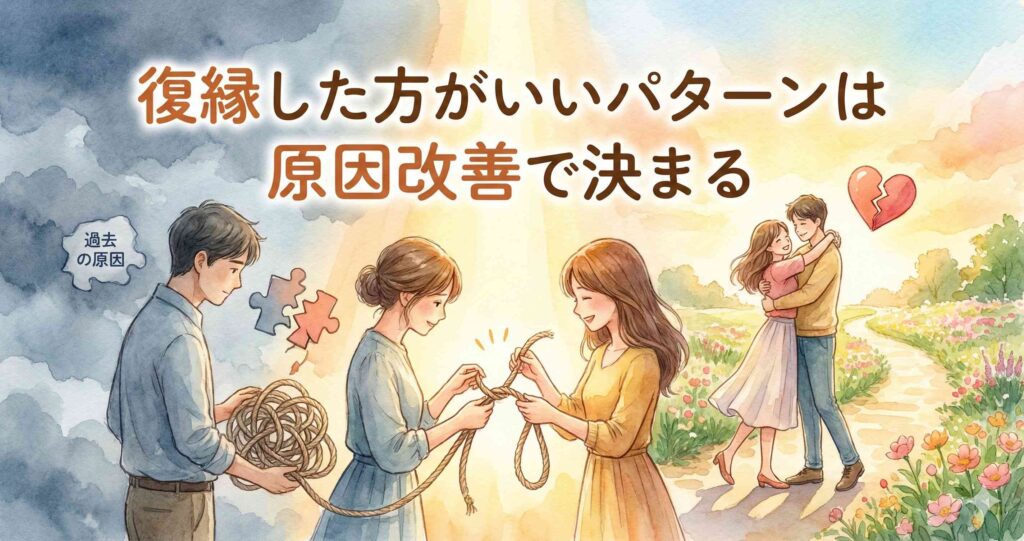 復縁した方がいいパターンは原因改善で決まる