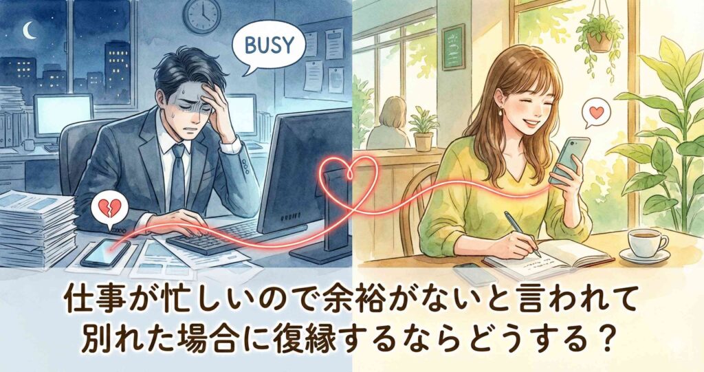 仕事が忙しいので余裕がないと言われて別れた場合に復縁するならどうする?