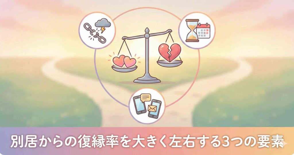 別居からの復縁率を大きく左右する3つの要素