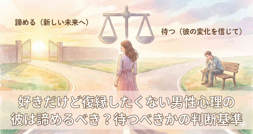 好きだけど復縁したくない男性心理の彼は諦めるべき?待つべきかの判断基準