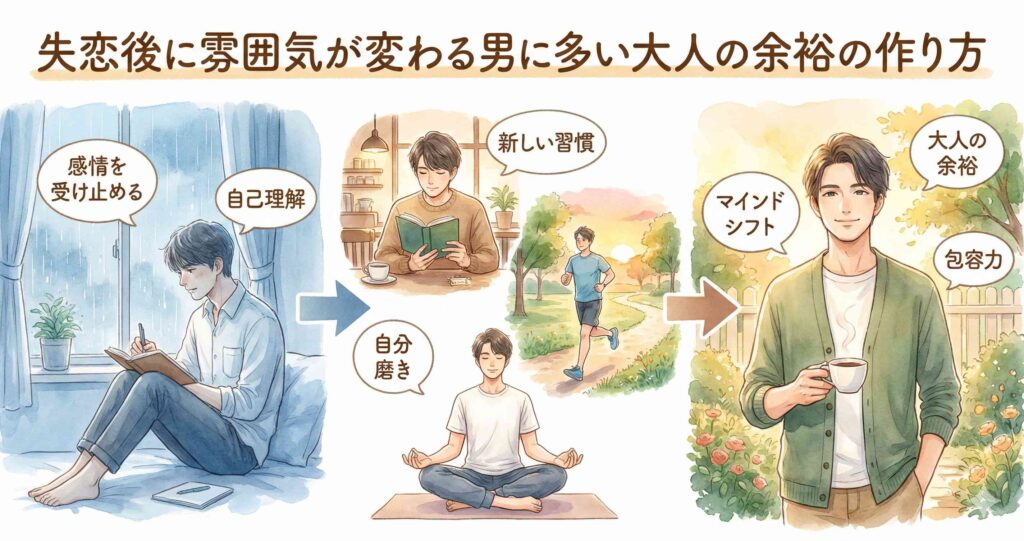 失恋後に雰囲気が変わる男に多い大人の余裕の作り方