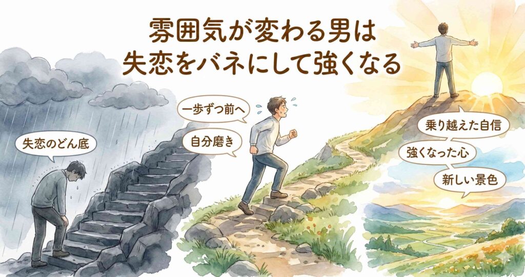 雰囲気が変わる男は失恋をバネにして強くなる
