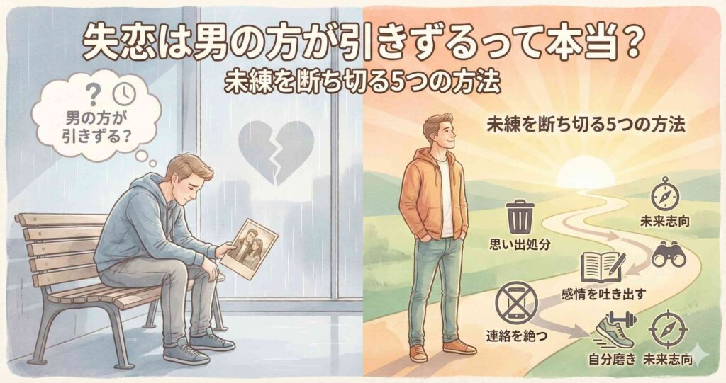 失恋は男の方が引きずるって本当?未練を断ち切る5つの方法