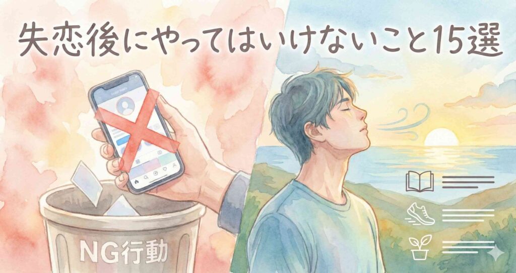 失恋後にやってはいけないこと15選