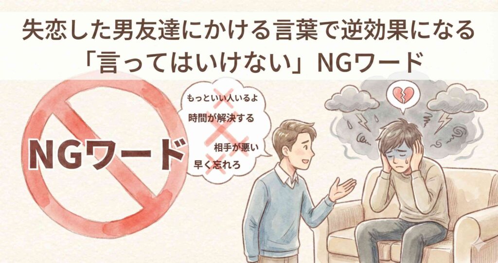 失恋した男友達にかける言葉で逆効果になる「言ってはいけない」NGワード
