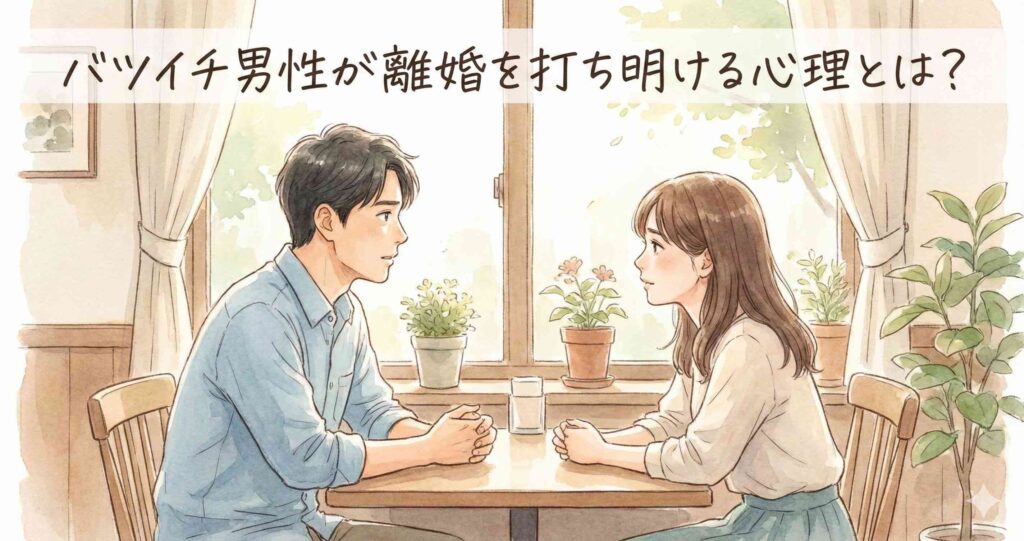 バツイチ男性が離婚を打ち明ける心理とは?