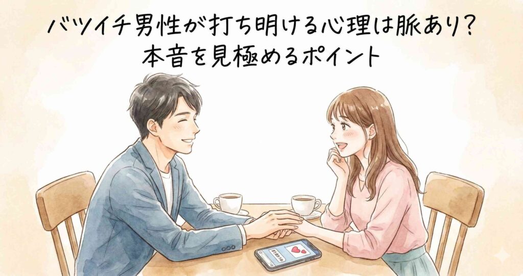 バツイチ男性が打ち明ける心理は脈あり?本音を見極めるポイント