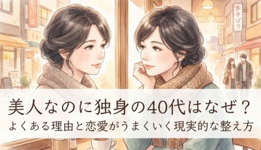 美人なのに独身の40代はなぜ？よくある理由と恋愛がうまくいく現実的な整え方