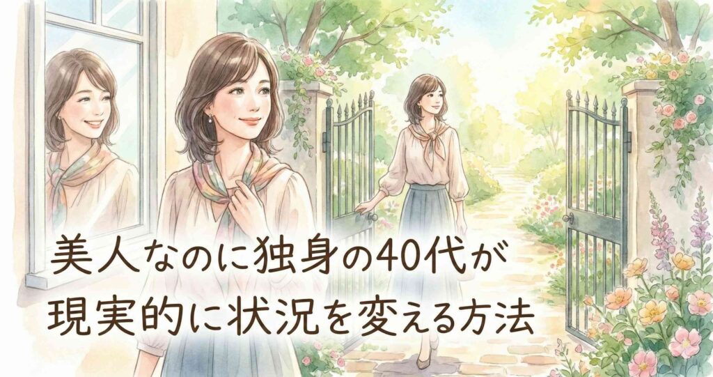 美人なのに独身の40代が現実的に状況を変える方法