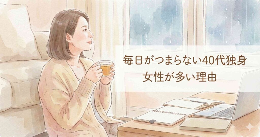 毎日がつまらない40代独身女性が多い理由