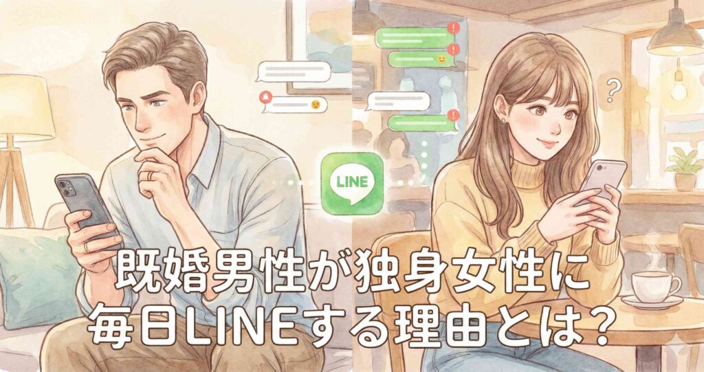 既婚男性が独身女性に毎日LINEする理由とは?