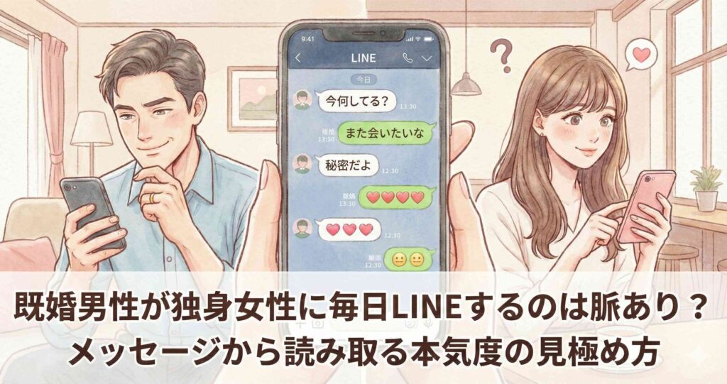既婚男性が独身女性に毎日LINEするのは脈あり?メッセージから読み取る本気度の見極め方