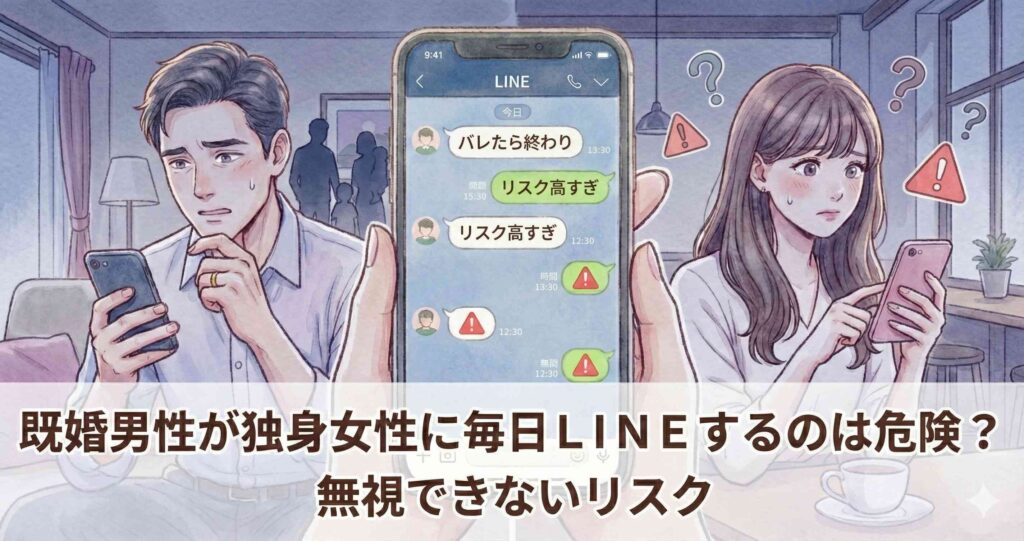 既婚男性が独身女性に毎日LINEするのは危険?無視できないリスク