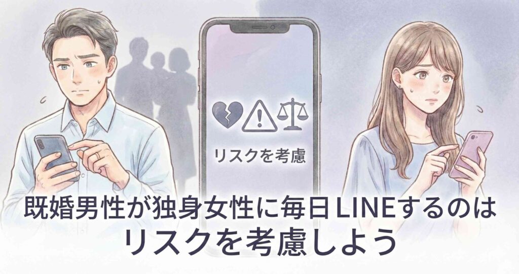 既婚男性が独身女性に毎日LINEするのはリスクを考慮しよう