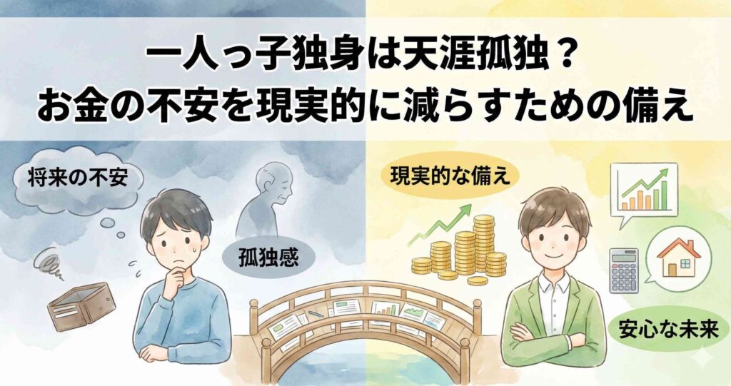 一人っ子独身は天涯孤独?お金の不安を現実的に減らすための備え