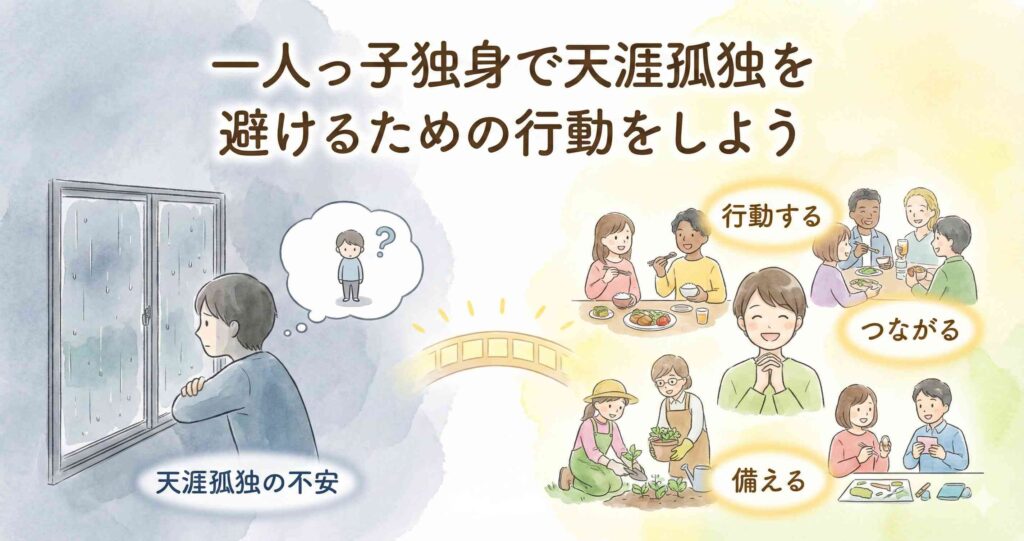 一人っ子独身で天涯孤独を避けるための行動をしよう