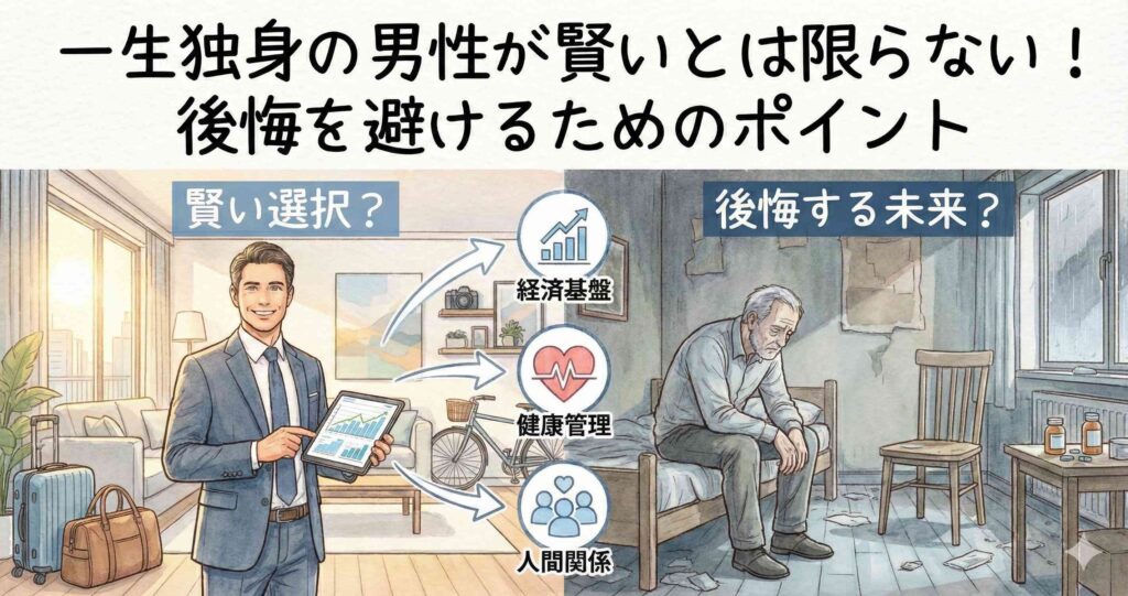 一生独身の男性が賢いとは限らない!後悔を避けるためのポイント