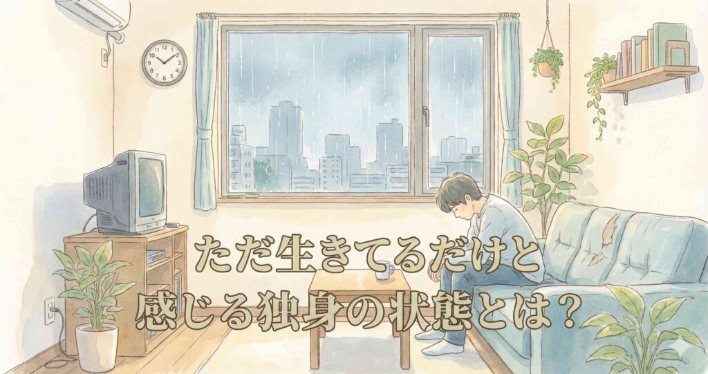 ただ生きてるだけと感じる独身の状態とは?