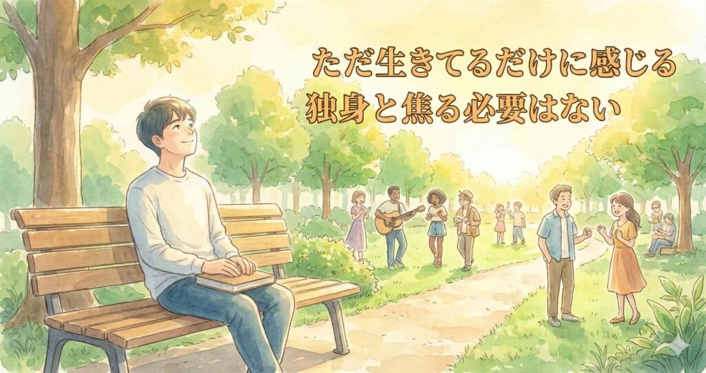 ただ生きてるだけに感じる独身と焦る必要はない