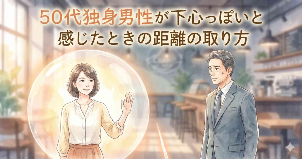 50代独身男性が下心っぽいと感じたときの距離の取り方