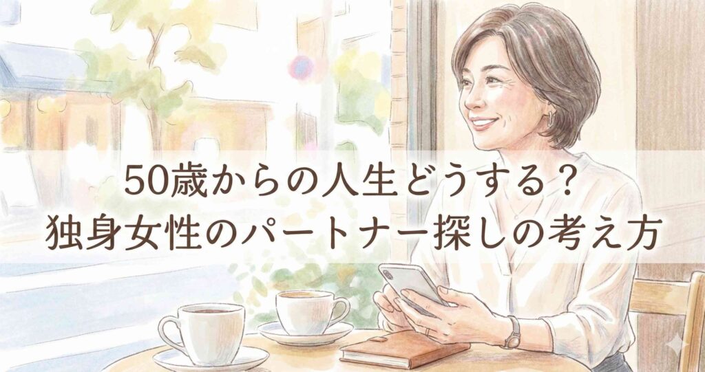 50歳からの人生どうする?独身女性のパートナー探しの考え方