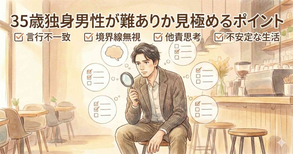 35歳独身男性が難ありか見極めるポイント